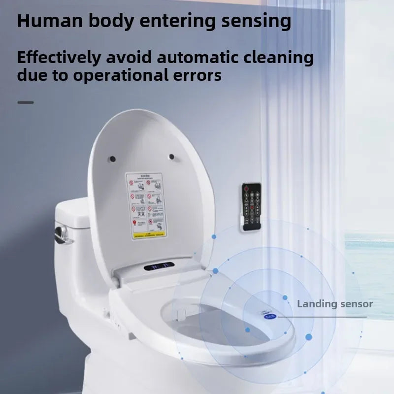 Self-Cleaning Smart Toilet Seat Cover with Remote Control and Water Pressure Limitation-Free