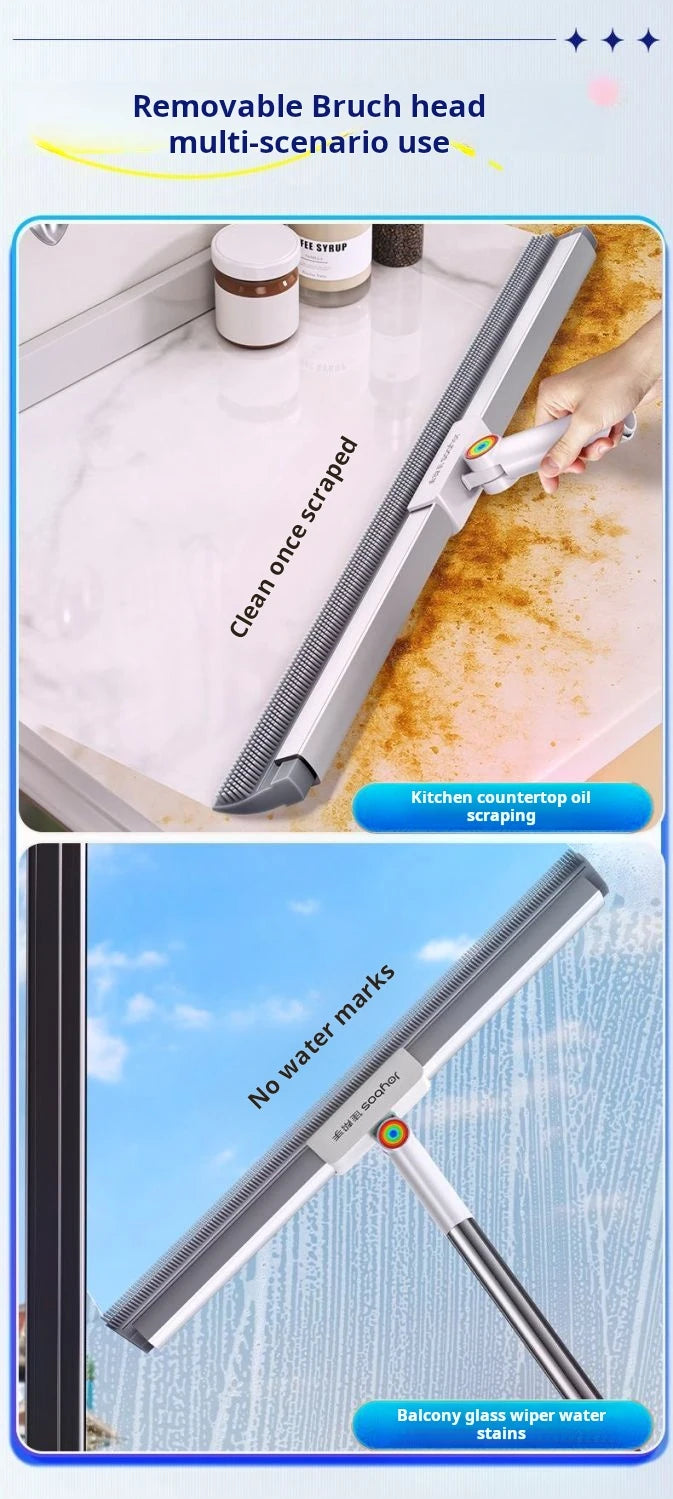 Silicone Scraper 50cm Wiper Floor Mop 360 Complete Household Magic Cleaning Broom Living Room Bathroom Cleaner Brooms Tool