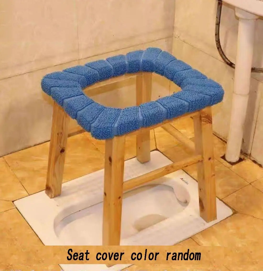 Wooden Steam Seat with Four Legs,Three-Dimensional Toilet,Yoni Steamer Chair,Bedside Commode Seat,Bathroom Anti-Skid Shower Sto