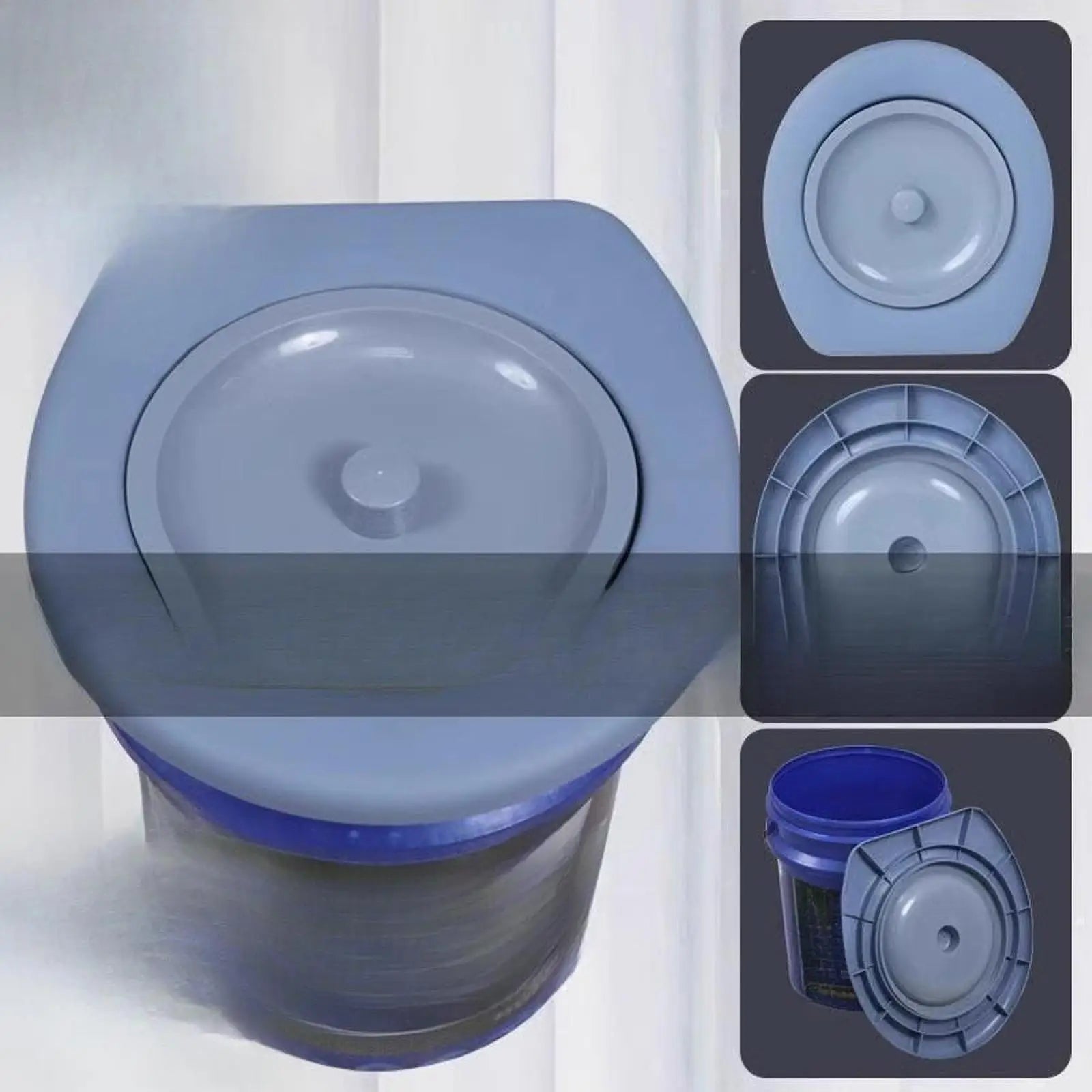 Portable Toilet Seat Bucket Toilet Seat Emergency Home Use Outdoor Toilet Seat Portable Toilet Lid for Indoor Otdoor Buckets