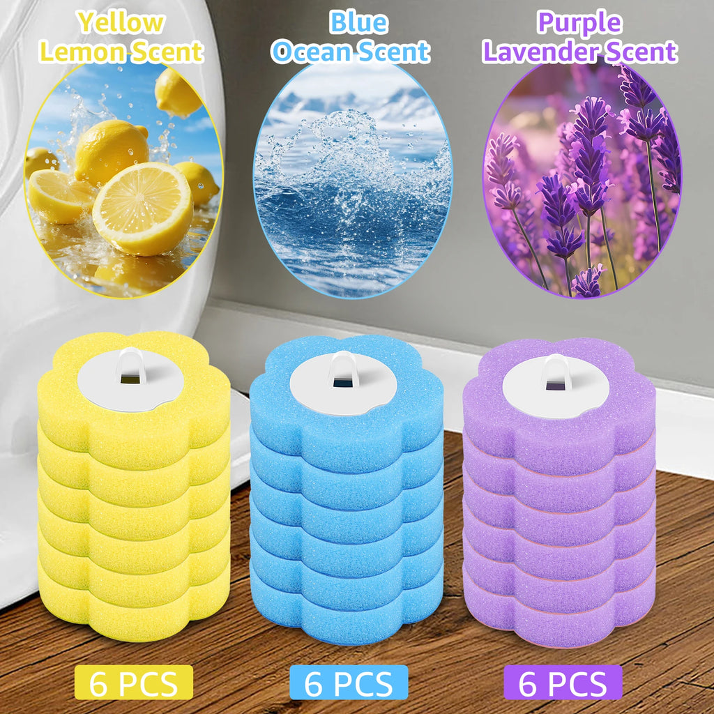 24/72Pcs Disposable Toilet Brush Long Handle Wall-mounted Wc Cleaning Tool Kit with Replaceable Brush Head Bathroom Accessories