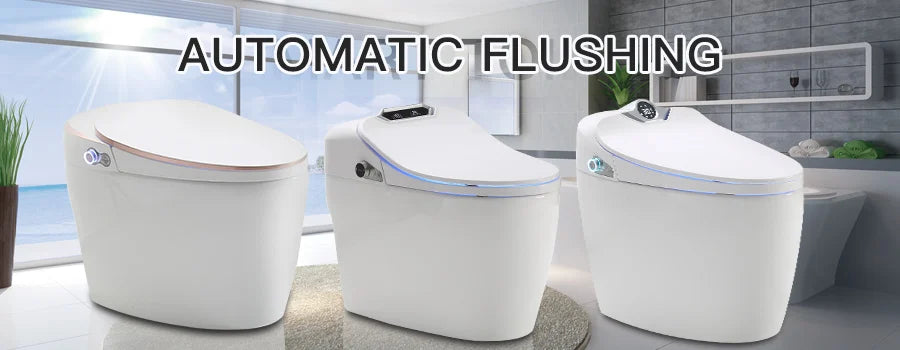 FOHEEL Smart Toilet Seat Bidet Seat Electronic Toilet Seat Air Drying Seat Heating Functions Black Remote Control Square Seat