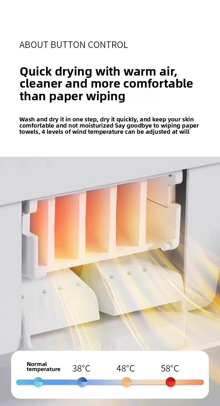 Auto Flip Smart Toilet Seat Cover with Constant Temperature Heating Multi Function Universal Bidet