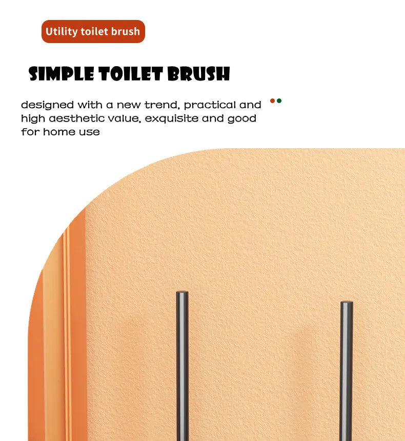 Toilet brush toilet holder bathroom accessories Creative Wall Mounted Aluminum Alloy Lavatory Brush Toilet Brush Holder Set