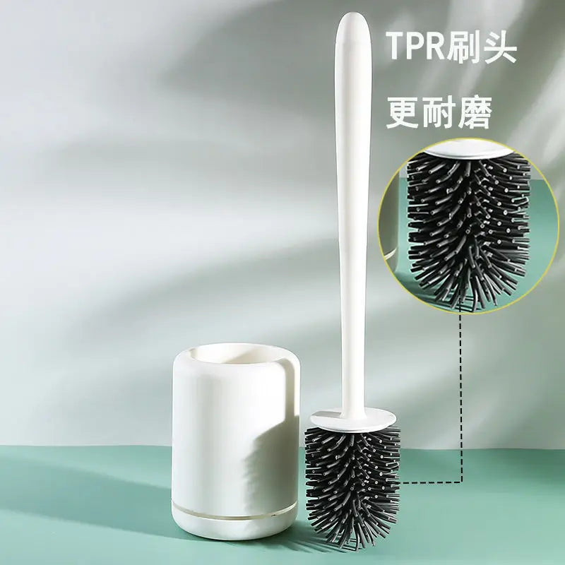 Space Aluminum Toilet Brush No Dead Angle Cleaning Wall Hanging Perforation-free Toilet Brush Escobilla Wc Toilet Cleaner Home