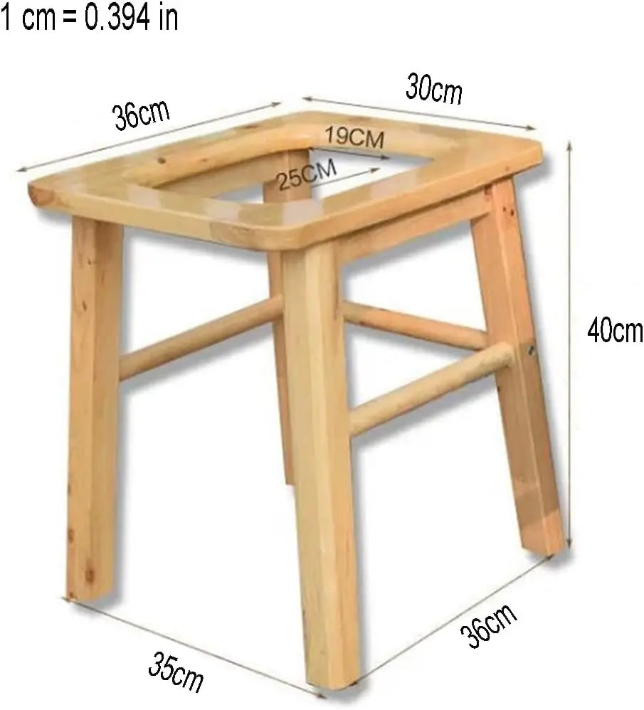 Wooden Steam Seat with Four Legs,Three-Dimensional Toilet,Yoni Steamer Chair,Bedside Commode Seat,Bathroom Anti-Skid Shower Sto