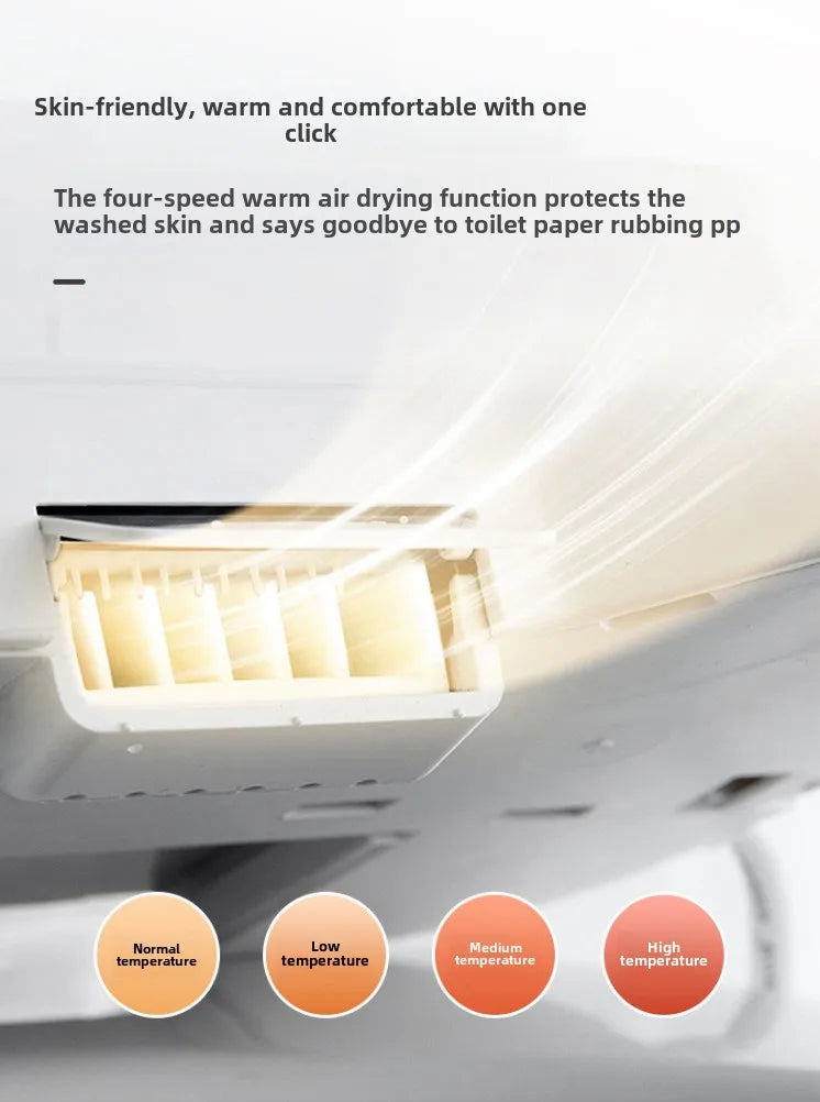 Self-Cleaning Smart Toilet Seat Cover with Remote Control and Water Pressure Limitation-Free