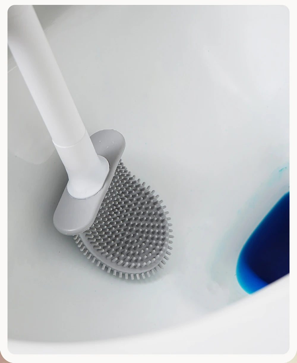 Toilet Brush Silicone Toilet Cleaning Brush Wall Mounted Toilet Cleaner Brooms Set Modern WC Kit Beauty Bathroom Accessories