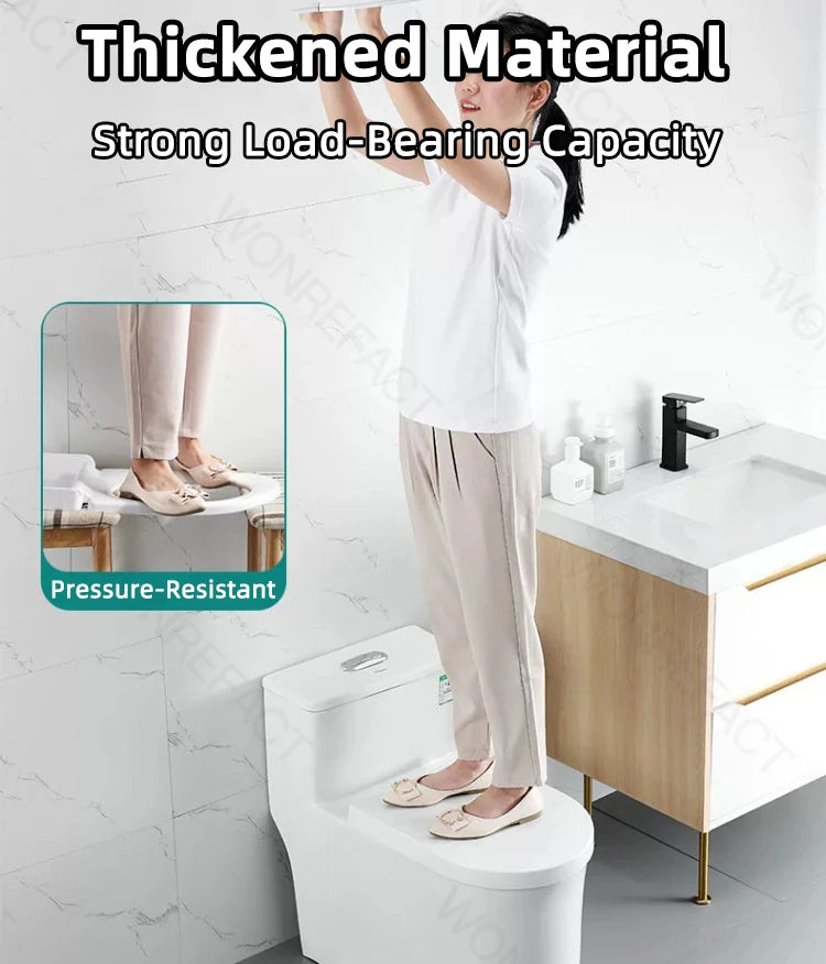 Bathroom Toilet Lid Easy Installation Widened Arc Toilet Lid Round Toilet Seat Elongated Oval Seat Silent Closed Seat（White）