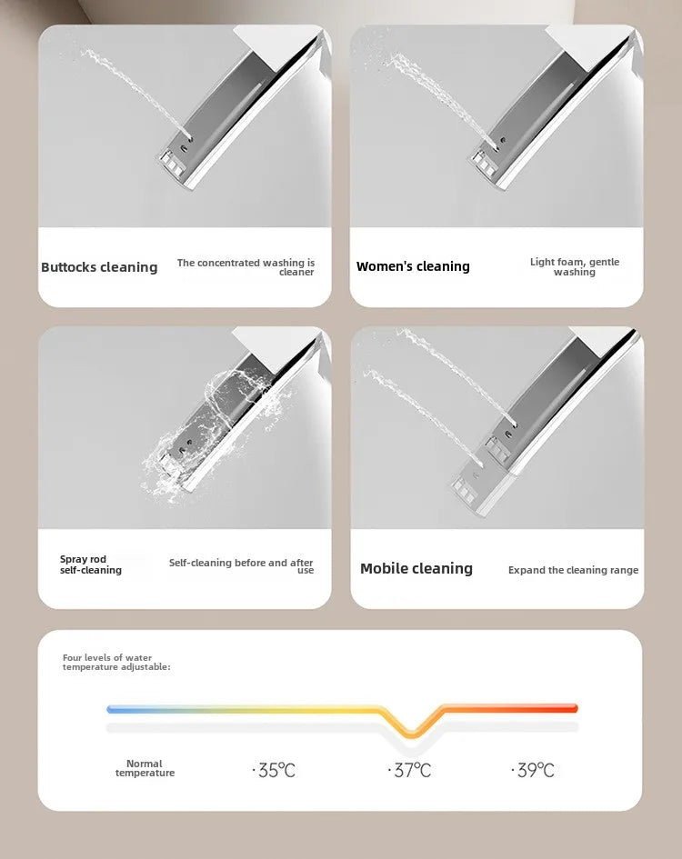 Intelligent Toilet Seat Cover with Electric Flush, Drying, Massage, Full-automatic, Instant-heating for Household Use