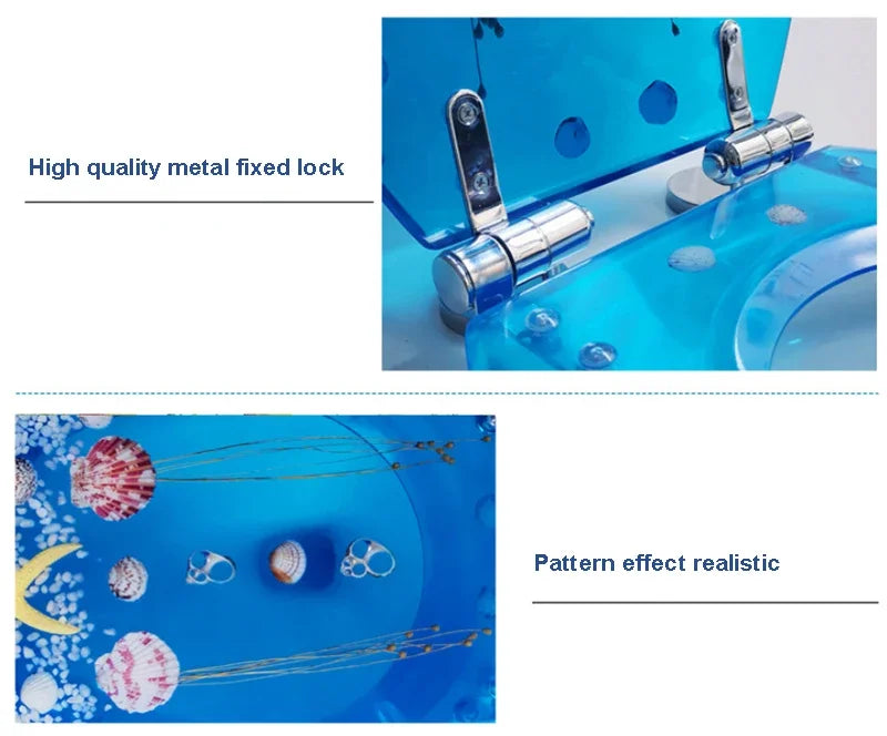 Beautiful Resin Toilet Seat Cover Stainless Steel Slow Down Toilet Cover Mute Thickened U/V/O Universal tapa de baño wc