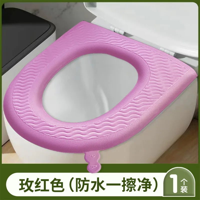 Universal Toilet Seat Macaron Color Four Seasons Closestool Mat Soft Toilet Seat Cushion Bathroom Toilet Accessories EVA