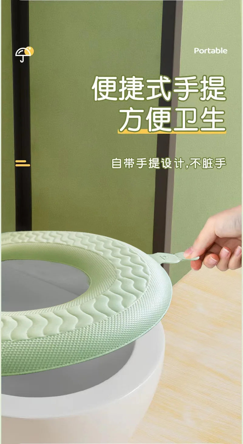 Universal Toilet Seat Macaron Color Four Seasons Closestool Mat Soft Toilet Seat Cushion Bathroom Toilet Accessories EVA