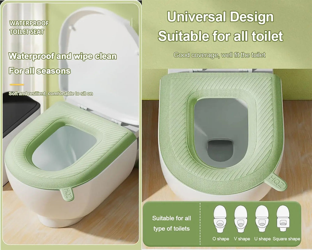 EVA Toilet Seat Cushion Waterproof Warm Mat Washable Bathroom Accessories Organization Universal Lid Bowl Cover Portable Home