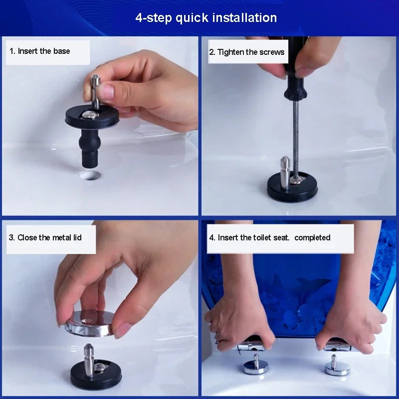 Beautiful Resin Toilet Seat Cover Stainless Steel Slow Down Toilet Cover Mute Thickened U/V/O Universal tapa de baño wc