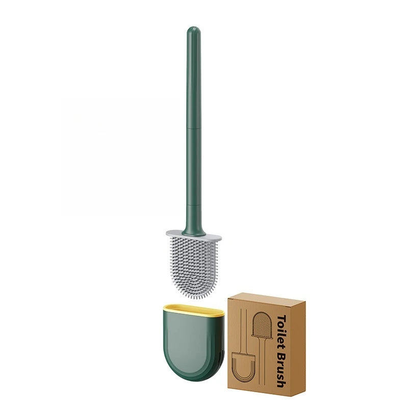 Hot Sale Gap Clean Toilet Brush with Detachable Handle Flat Head Flexible Soft Bristles Brush Water Leak Proof Cleaning Brushe