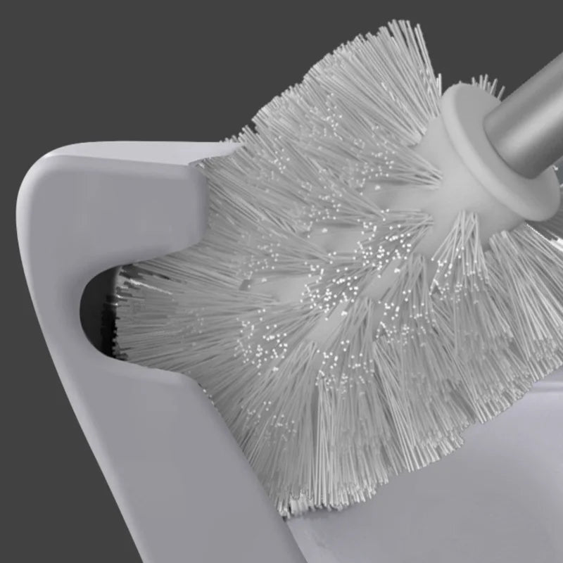 Space Aluminum Toilet Brush No Dead Angle Cleaning Wall Hanging Perforation-free Toilet Brush Escobilla Wc Toilet Cleaner Home