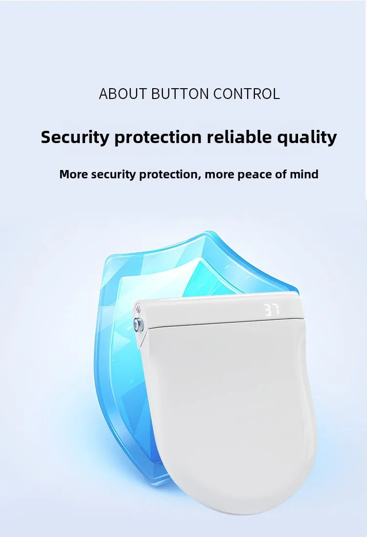 Auto Flip Smart Toilet Seat Cover with Constant Temperature Heating Multi Function Universal Bidet