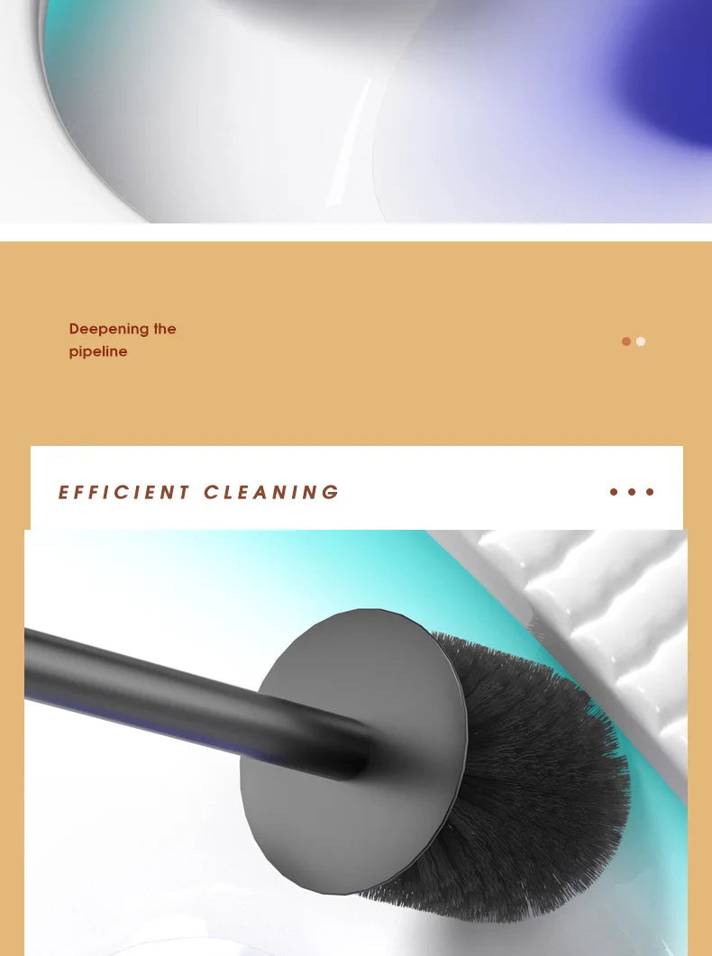 Toilet brush toilet holder bathroom accessories Creative Wall Mounted Aluminum Alloy Lavatory Brush Toilet Brush Holder Set