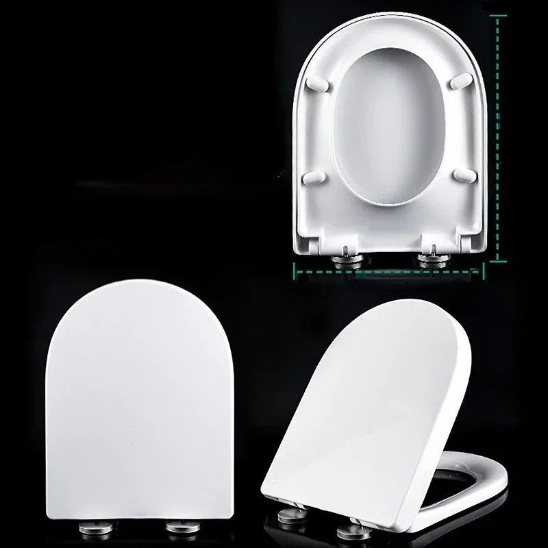 Resin Toilet Seat Cover Universal Old Thickened U-shaped Slow-Close    Smart