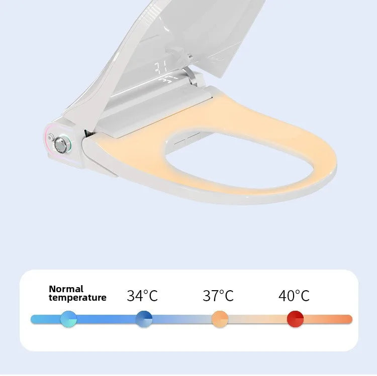 Auto Flip Smart Toilet Seat Cover with Constant Temperature Heating Multi Function Universal Bidet