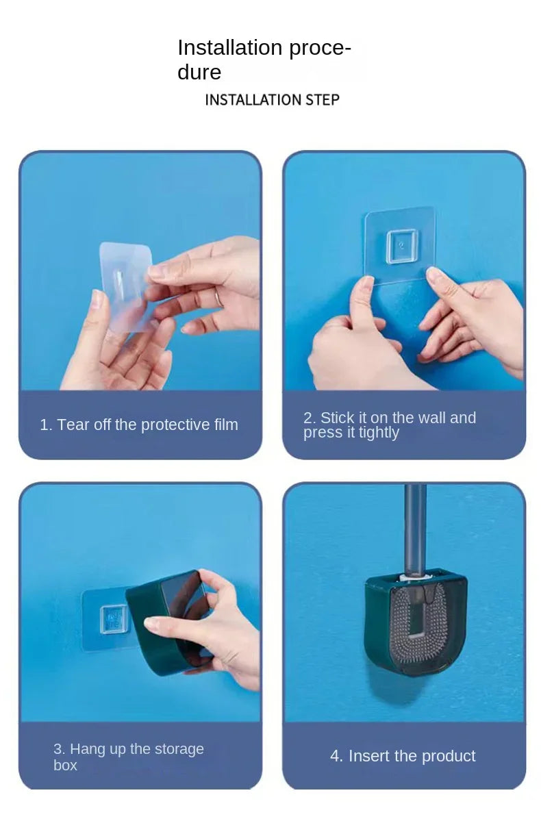 Soap Dispensing Toilet Brush with Holder TPR Silicone Long Handled Cleaning Brush Wc Toilet Brushes Bathroom Accessories