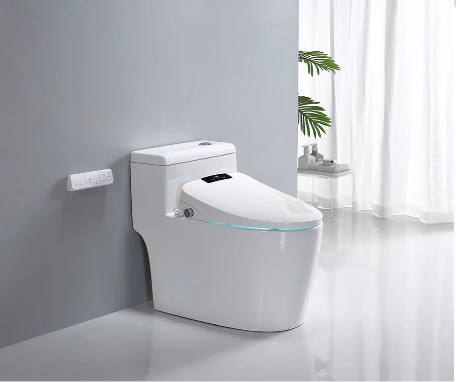 FOHEEL Auto Open Smart Toilets With Heated Bidet Seat Soft Close Toilet Seat