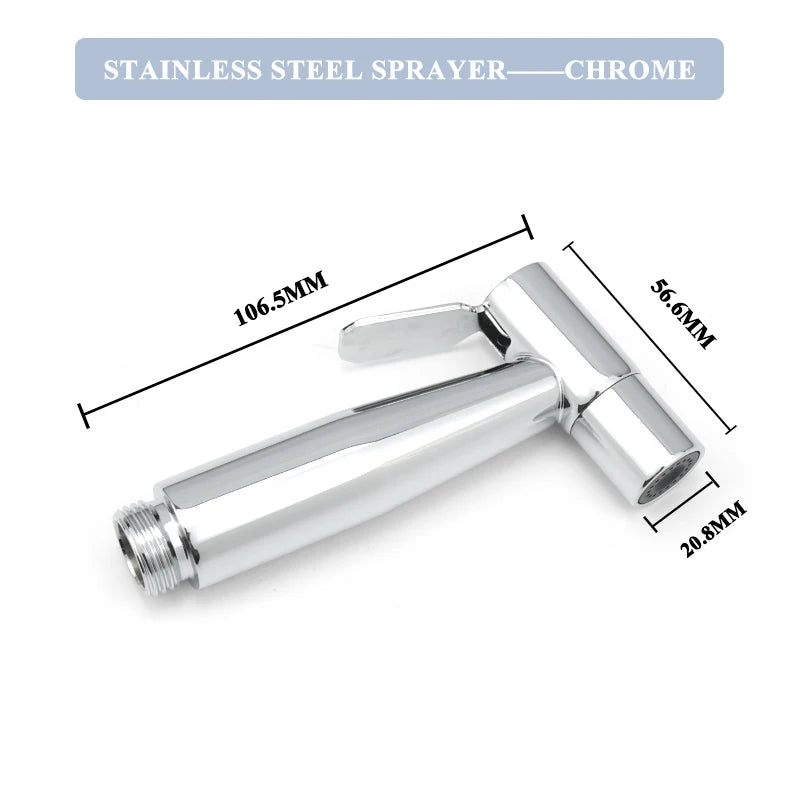 Brushed Gold Handheld Toilet Seat Bathtub Sprayer Stainless Steel Shower Handheld Spray Gun Wall-Mounted Bathroom Accessories