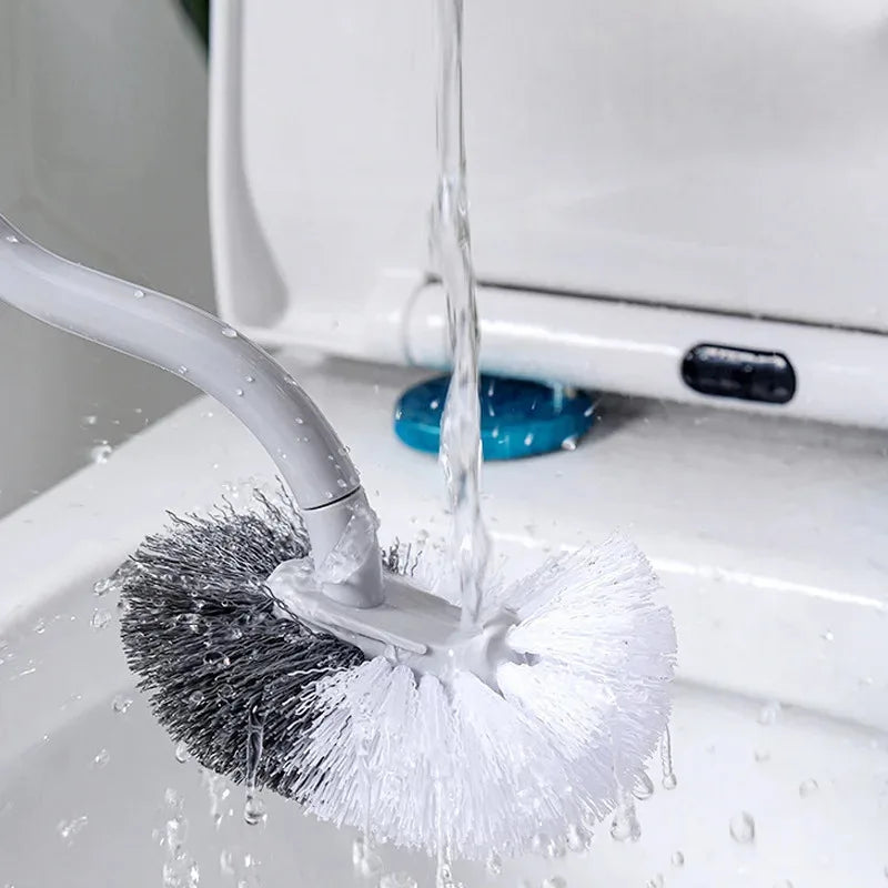 Bathroom Wall-mounted S-type Toilet Curve Brush Bent Head Corner Gap Brush Soft Hair Household Items Cleaning  Tools Accessories