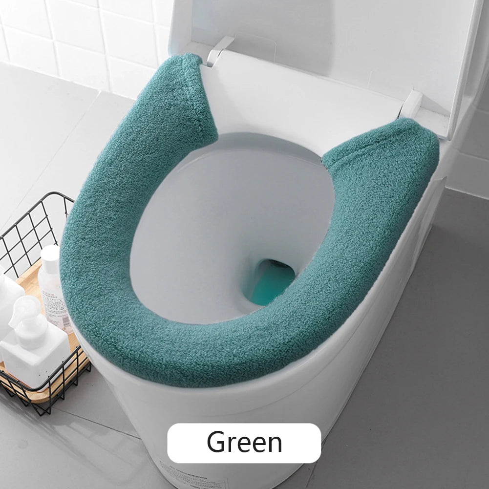Bathroom Toilet Seat Thickened Toilet Washable Soft Warmer Mat Cover Pad Closestool Mat Seat Case Toilet Lid Accessories