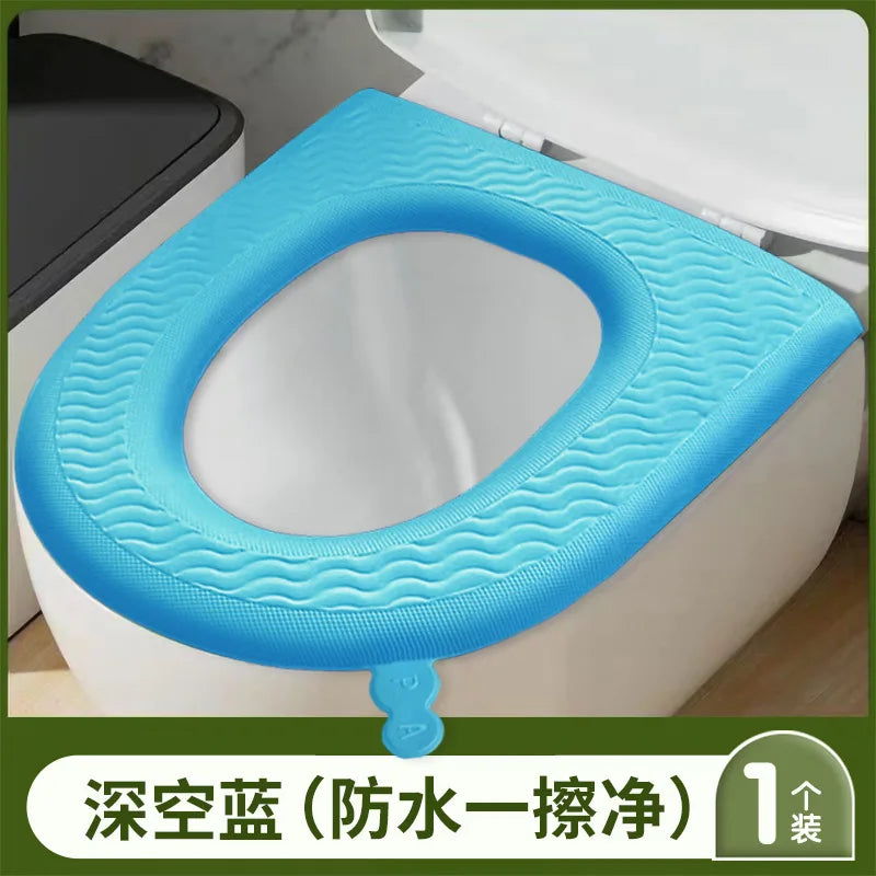Universal Toilet Seat Macaron Color Four Seasons Closestool Mat Soft Toilet Seat Cushion Bathroom Toilet Accessories EVA