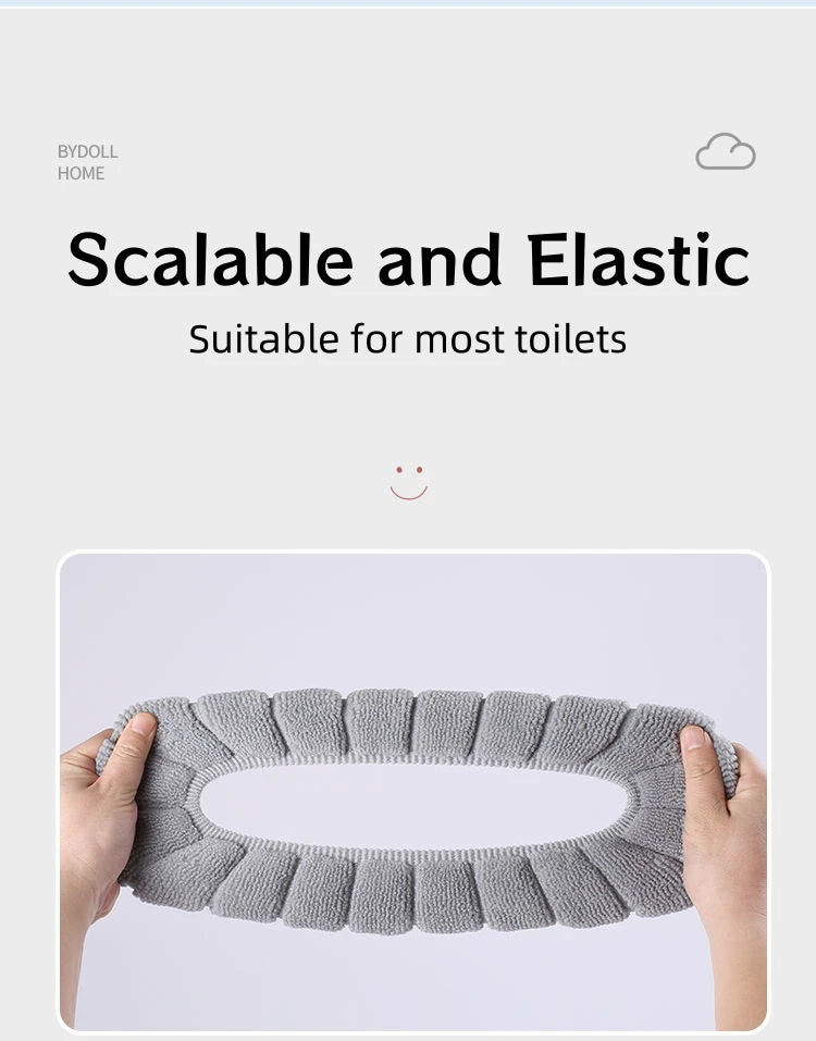 4/1 Pieces Toilet Seat Pad Toilet Seat Covers with Handle Soft Bathroom Toilet Lid Cover Cushion Thicker Stretchable Washable