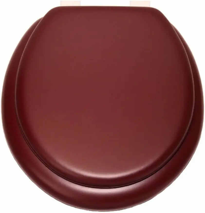 Soft Padded Toilet Seat – Extra Soft Foam Comfort, Adjustable Hinges – Ideal for Elderly, Post-Surgery, Sensitive Skin – Burgund