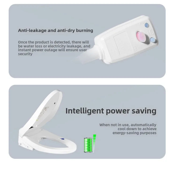 Self-Cleaning Smart Toilet Seat Cover with Remote Control and Water Pressure Limitation-Free
