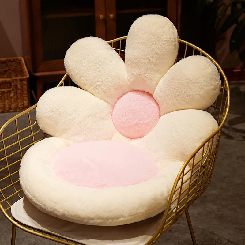 Sun Flower One-piece Seat Cushion, Integrated Seat Cushion, Office Sedentary Chair Cushion, Dormitory Plush Petal Butt Cushion