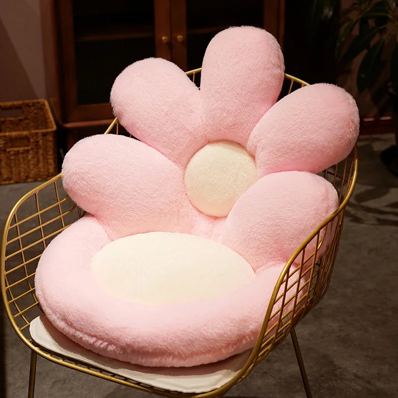 Sun Flower One-piece Seat Cushion, Integrated Seat Cushion, Office Sedentary Chair Cushion, Dormitory Plush Petal Butt Cushion