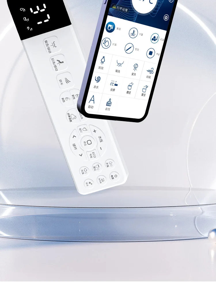 Auto Flip Smart Toilet Seat Cover with Constant Temperature Heating Multi Function Universal Bidet