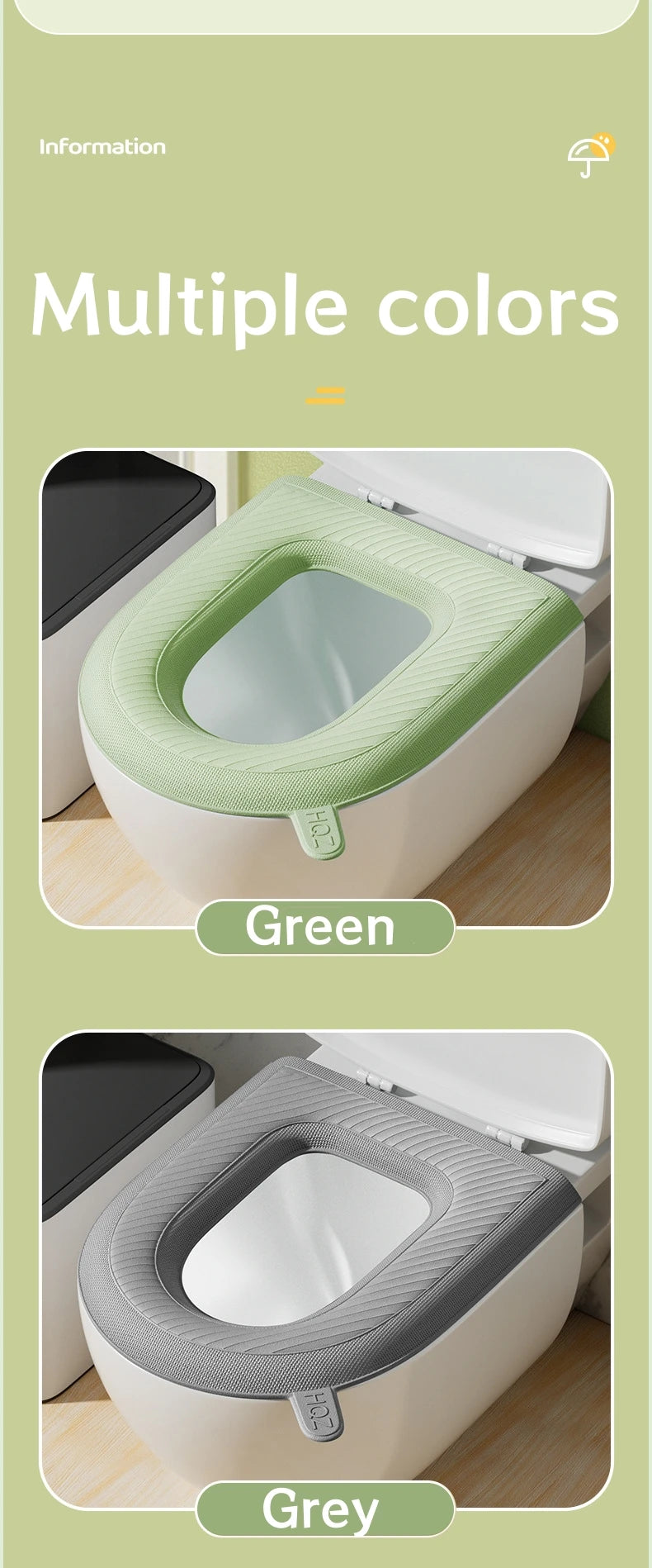 EVA Toilet Seat Cushion Waterproof Warm Mat Washable Bathroom Accessories Organization Universal Lid Bowl Cover Portable Home