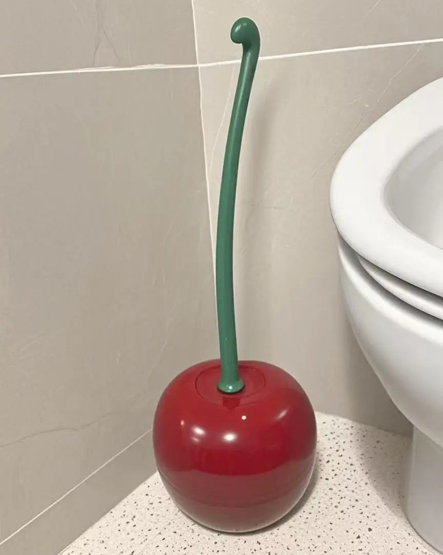 Hot Toilet Brushes, Toilet Holders, Bathroom Accessories, Creative and Cute Cherry Shaped Toilet Brush Holder Set Cleaning Tool