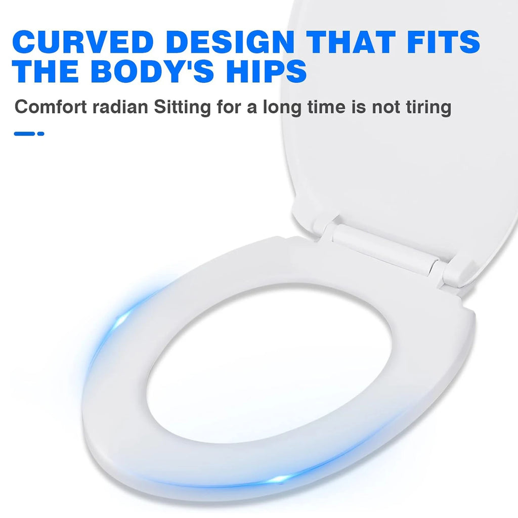 Slow Close O-Shape Toilet Seat Quiet Lid Durable Anti-Bacterial Simple Top Fixing Removable Universal Bathroom Accessories