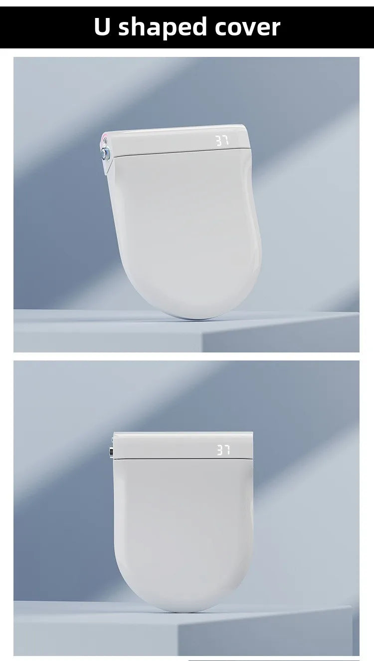 Auto Flip Smart Toilet Seat Cover with Constant Temperature Heating Multi Function Universal Bidet