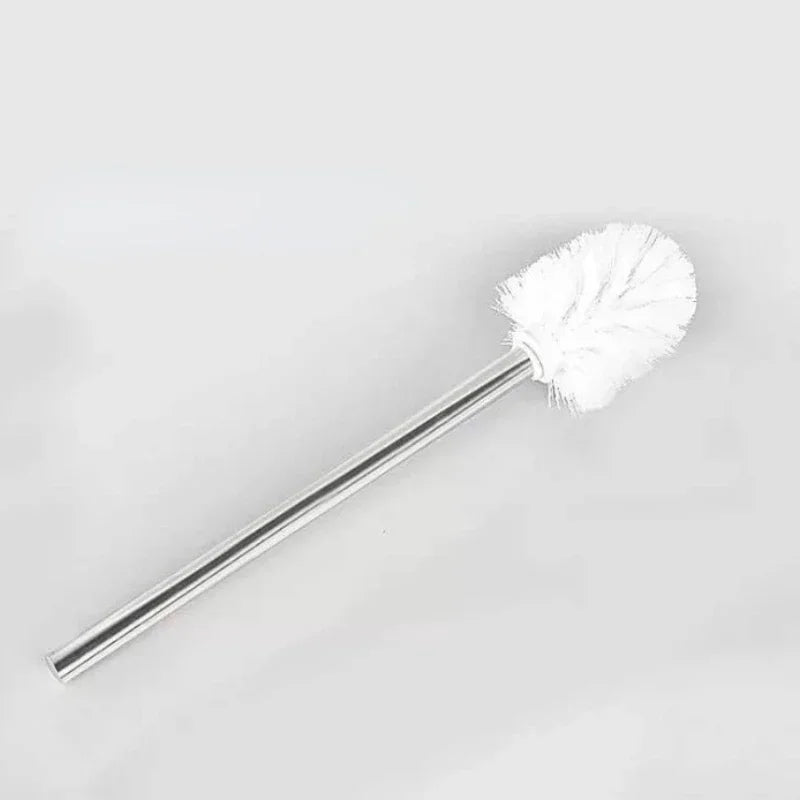 1/2pcs Japanese Minimalist Toilet Brush with Stainless Steel Handle Premium Brush Head for Bathroom Cleaning