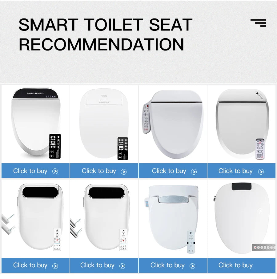 FOHEEL Auto Open Smart Toilets With Heated Bidet Seat Soft Close Toilet Seat