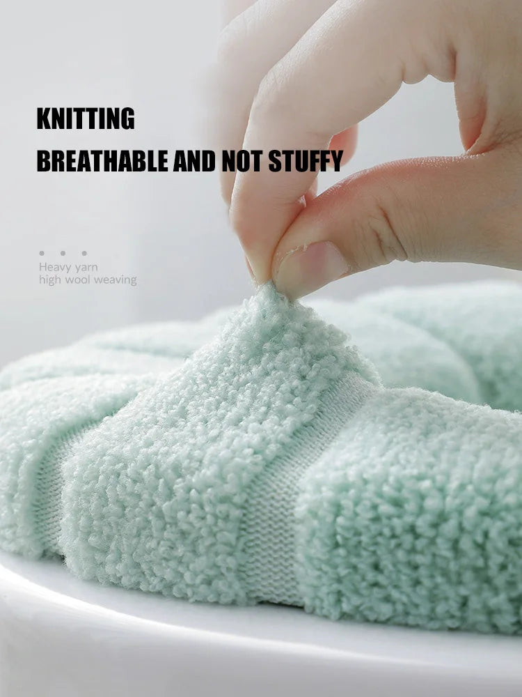 1PC Warm Comfy Toilet Seat Cover Bathroom Toilet Seat Closestool Washable Soft Warmer Mat Cover Pad Cushion Tapa WC Mat F1128