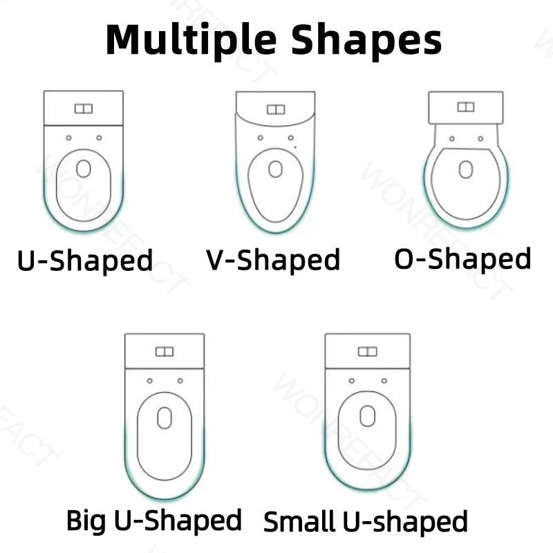 Bathroom Toilet Lid Easy Installation Widened Arc Toilet Lid Round Toilet Seat Elongated Oval Seat Silent Closed Seat（White）