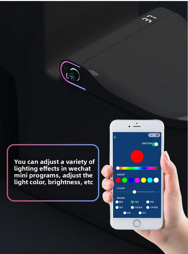 Auto Flip Smart Toilet Seat Cover with Constant Temperature Heating Multi Function Universal Bidet