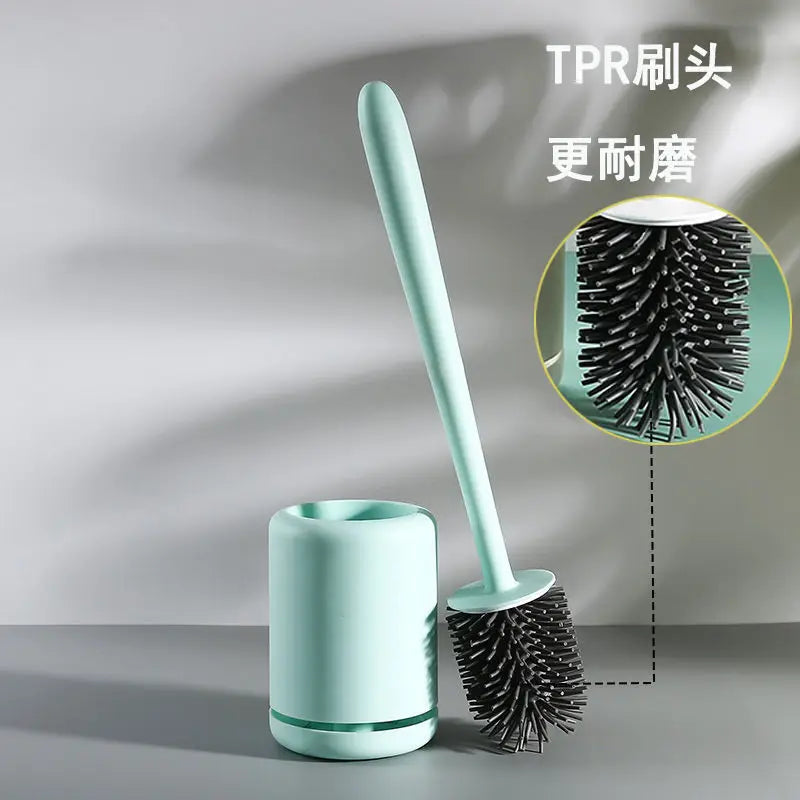 Space Aluminum Toilet Brush No Dead Angle Cleaning Wall Hanging Perforation-free Toilet Brush Escobilla Wc Toilet Cleaner Home