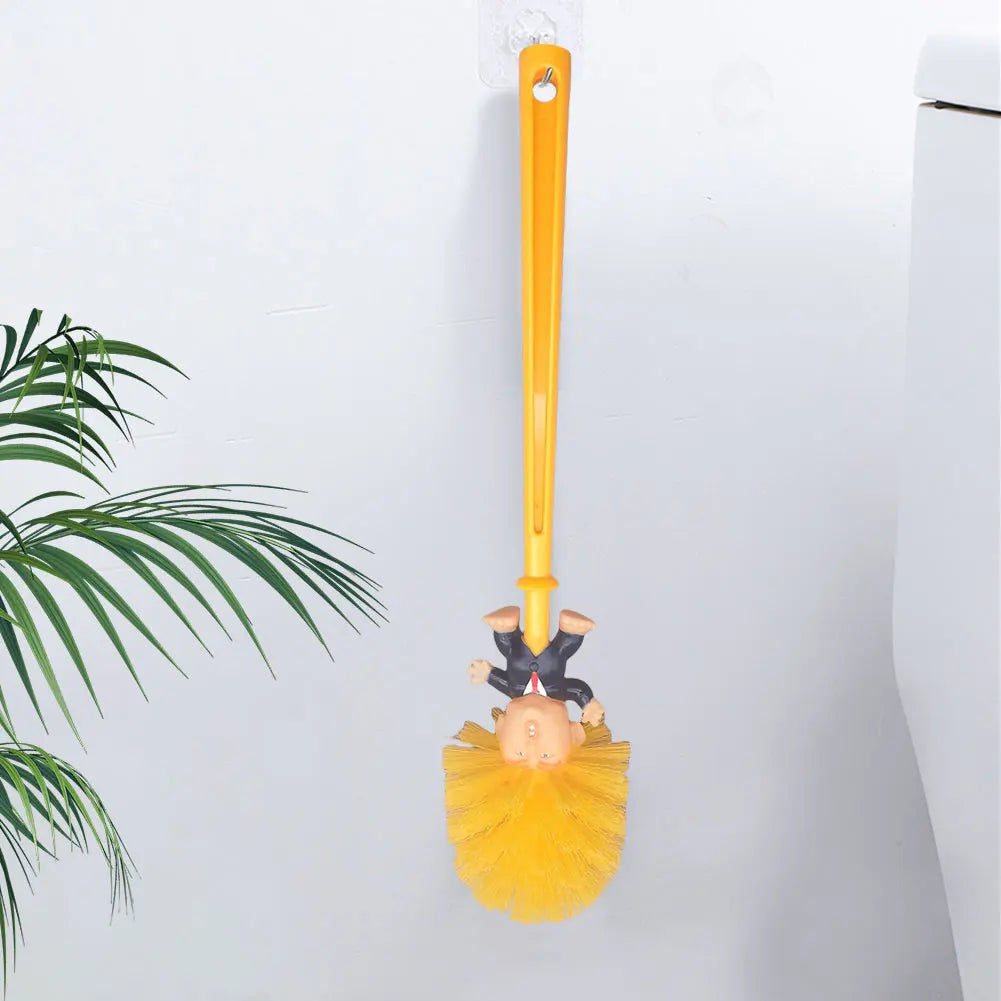 Funny Toilet Cleaning Brush Novelty Donald Bathroom Toilet Brush with Holder Toilet Bowl Brush Gift Household Accessories