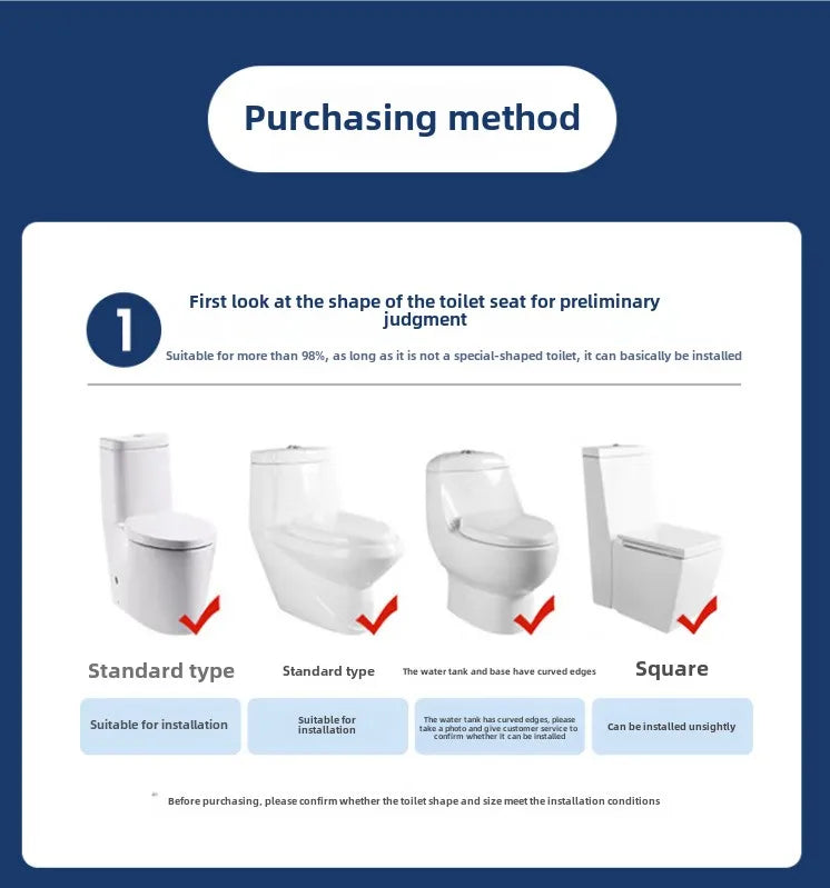 Self-Cleaning Smart Toilet Seat Cover with Remote Control and Water Pressure Limitation-Free