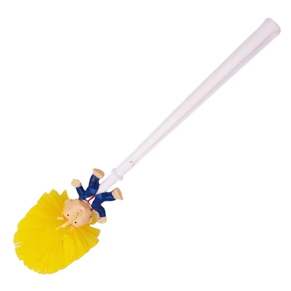 Funny Toilet Cleaning Brush Novelty Donald Bathroom Toilet Brush with Holder Toilet Bowl Brush Gift Household Accessories
